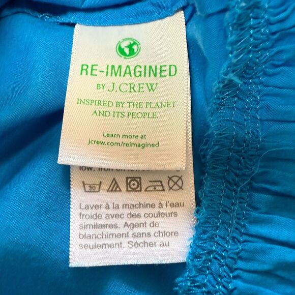 J. Crew Dress Flowy Cover Up XS Tiered Oversize Light Organic Cotton Re-Imagined - Picture 8 of 12